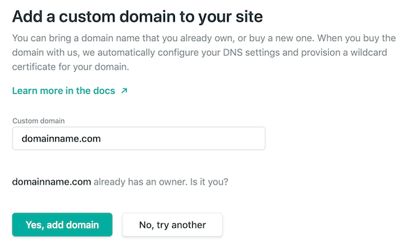 Verify domain on Netlify Verify domain on Netlify
