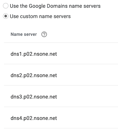 Final DNS setup Final DNS setup