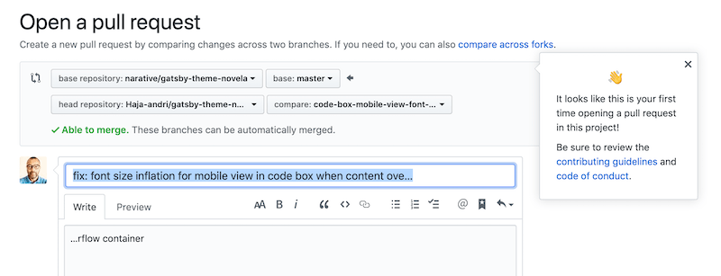 Pull Request details Pull Request details